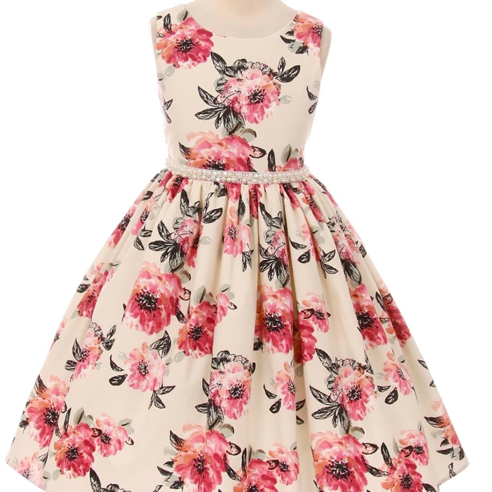 A-line floral dress